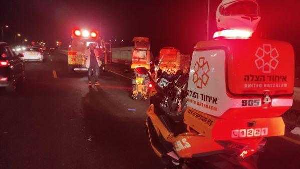 בן 50 נפצע אנוש בתאונת דרכים סמוך לחבצלת