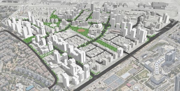 הדמיה תוכנית המתאר להתחדשות עירונית בקריית נורדאו אושרה סופית