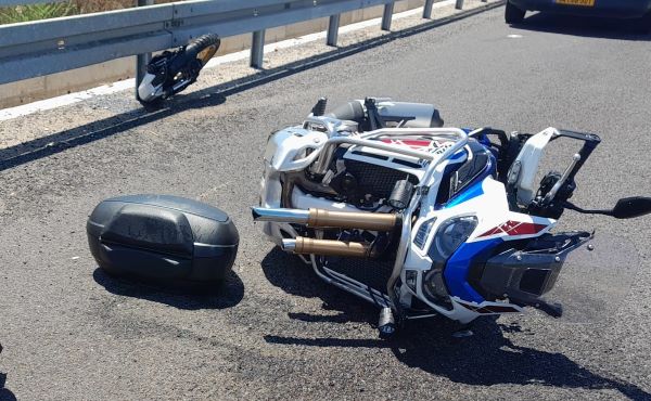 בן 65 שרכב על אופנוע נפצע בינוני בתאונה בכביש 2