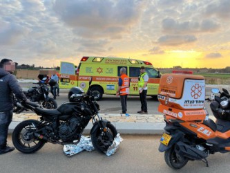 רוכב אופנוע נפצע בתאונה סמוך לחוות רונית
