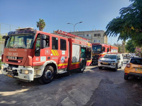  שריפה פרצה במקלט ציבורי בנתניה