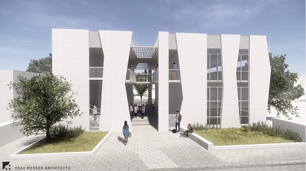 הדמיה. יואב מסר אדריכלים  מרכז קהילתי חדש בלב העיר נתניה