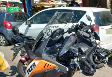 שני פצועים בתאונה בין אופניים לאופנוע במרכז העיר נתניה