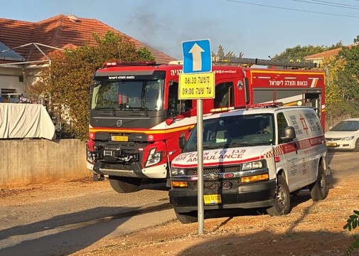  שריפה בבית פרטי ברחוב דרך השעורה בינוב